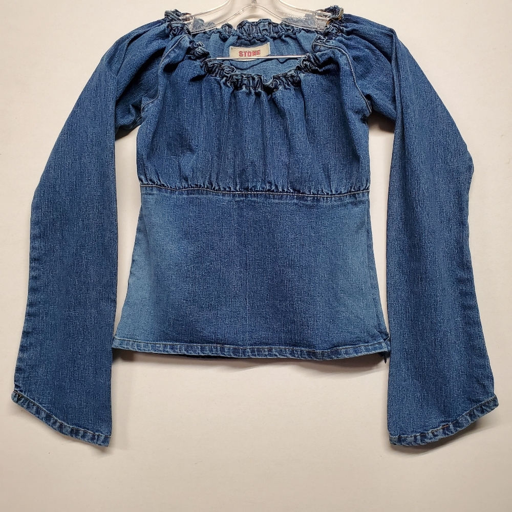 Vintage STONE Jean Blouse
